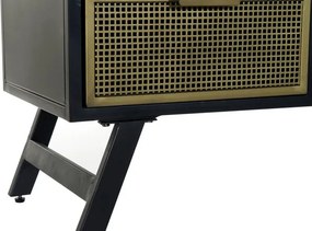 Comoda TV neagra si aurie , din metal " Blacky""