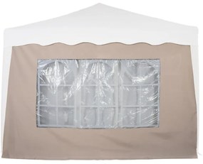 Perete lateral de schimb pentru cort cu fereastră - bej