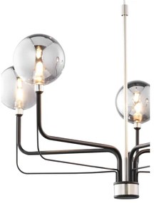 Jupiter 1888 - Lustru suspendat pe cablu ERIS, 5xG9/14W/230V, crom mat/negru/gri fumuriu