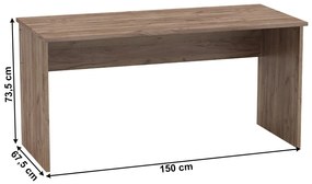 Masă PC Hansa 2 NEW 01 (kraft dunkel). 1064623