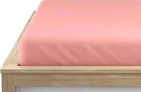 Cearsaf Jersey EXCLUSIVE cu elastic coral 180 x 200 cm