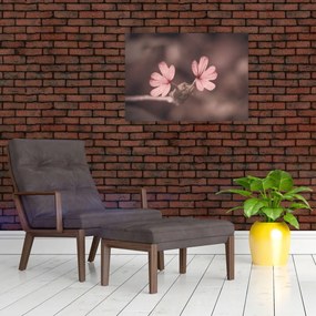 Tablou cu floare roz (70x50 cm)