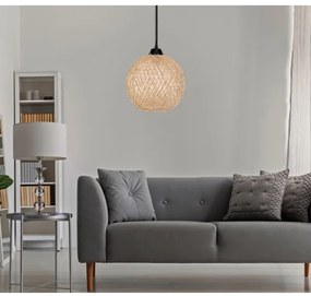 Lustră pe cablu JUTE 1xE27/60W/230V bej