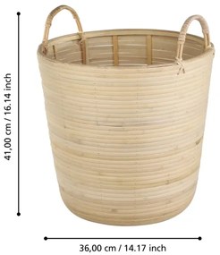 Coș decorativ Eglo 426513 NARAHA 41x36 cm bej