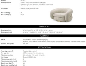 Fotoliu pivotant modern design LUX Cosenza