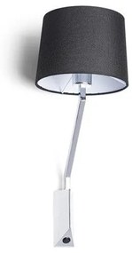 Lampa SHARP de perete negru crom 230V E27 42W