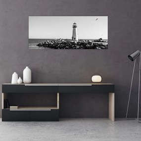 Tablou - Far de pe coastă, Santa Cruz, California (120x50 cm)