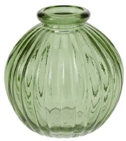 Vaza Bulb din sticla verde 8x8 cm