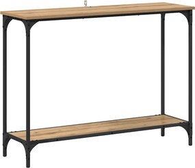 vidaXL Masă de consolă cu raft stejar artizanal 101 x 30.5 x 75 cm