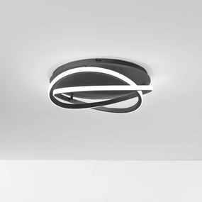 Plafoniera LED design modern ATIA 45cm alb sau negru