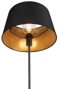 Lampă de podea neagră cu abajur negru 35 cm reglabil - Parte