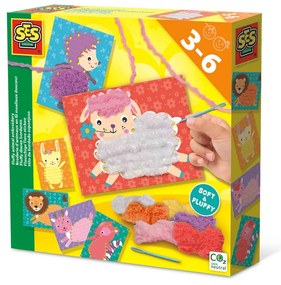 Set creativ de jucarie pentru copii - Brodez animale pufoase