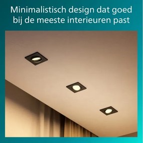 Philips - Set de 3 spoturi încastrate PERIDOT 1xGU10/7W/230V negru