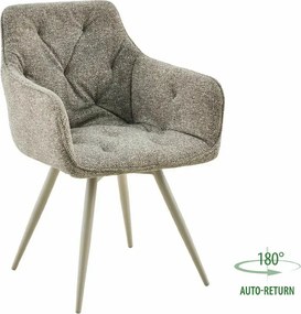 Scaun rotativ de dining MORIX, bej inchis/casmir
