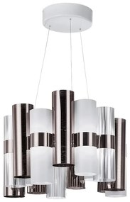 Lustra LED moderna design Art Deco realizata manual LA LOLLO M Pewter