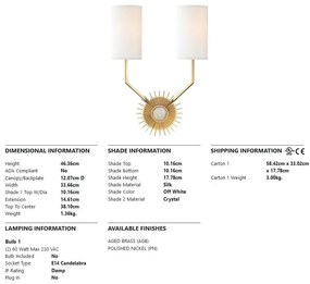 Aplica de perete design deosebit BORLAND alama antichizata