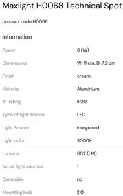 Spot LED incastrabil modern Technical Spot