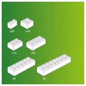 Set cuburi de construit Hubelino Snow, 120 piese