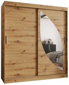 Dulap de haine 180 cm Milain (Stejar artisan). 1126004