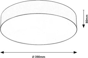 Rabalux 75066 - Plafonieră de exterior DOLEN, 3xE27/9W/230V, Ø 39 cm, IP43, neagră