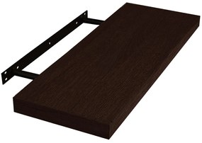 Raft de perete cu suport ascuns, 118x23.5x3.8 cm, Wenge