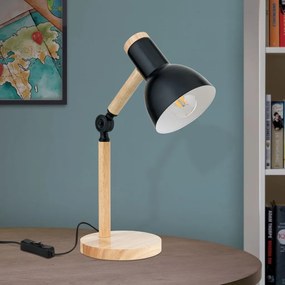 Veioza/Lampa de birou reglabila ANIKA lemn/negru