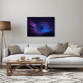 Tablou pe sticlă - abstaracție cu floare (70x50 cm)