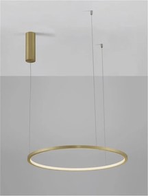 Lustra LED suspendata design modern circular TARQUIN D-60cm aurie