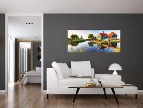 Tablou cu mori din Olanda (120x50 cm)