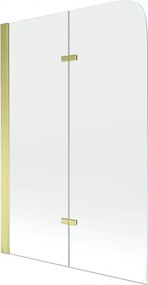 Mexen Felix paravan cadă cu 2 canaturi 80 x 140 cm, transparent, auriu - 890-080-002-50-00