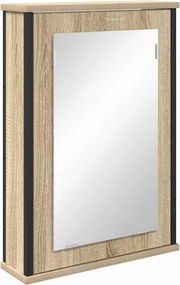 vidaXL Dulap cu oglindă Stejar Sonoma 42 x 12 x 60 cm Lemn compozit