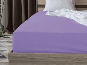 Cearsaf Jersey EXCLUSIVE cu elastic mov deschis 140 x 200 cm