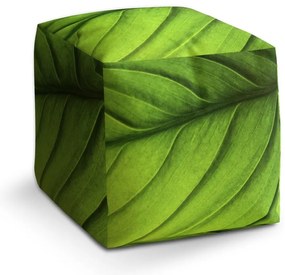 Taburet Cube frunză, verde