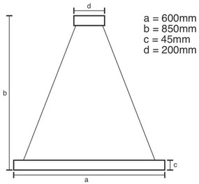 Lustră LED dimabilă pe cablu LED/70W/230V 3000-6500K + telecomandă