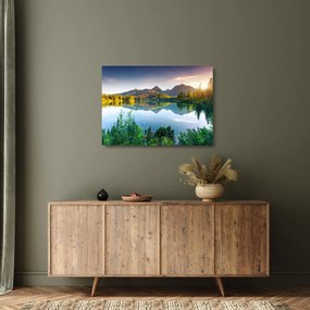 Tablou pe sticlă - Lacul (70x50 cm)