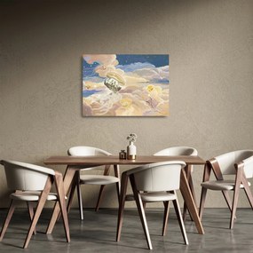 Tablou pe sticlă - Meduză Cerească (70x50 cm)