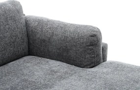 Coltar cu sezlong dreapta, Tesatura Structurata Chenille Gri, MANHATTAN 295cm