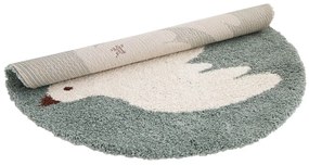 Covor pentru copii verde deschis ø120 cm Bohemian Bird Aqua – Nattiot