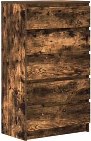 vidaXL Dulap cu sertar, stejar fumuriu, 60x36x103 cm, lemn prelucrat