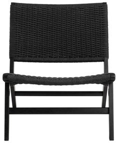 Fotoliu negru țesut Carson – Actona