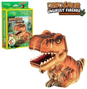 NATIONAL GEOGRAPHIC DINOZAURI PUZZLE 3D TIRANOZAUR 47 PIESE - CUBIC FUN (CUDS1169h)