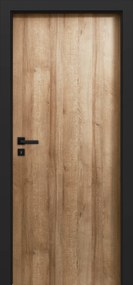 Usa de interior stil Scandinav cu toc metalic negru mat Stejar, DR, 1011 x 2071