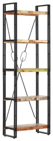 286585 vidaXL Bibliotecă cu 5 rafturi, 60 x 30 x 180 cm, lemn masiv reciclat