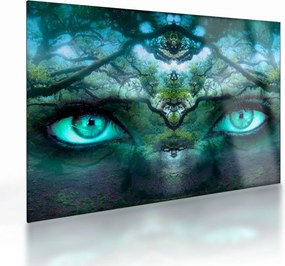 Tablou pe sticlă - Privire (70x50 cm)