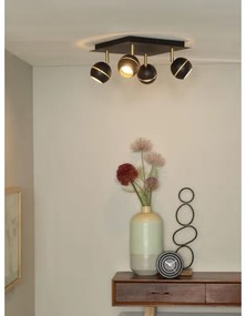 Lucide 77975/20/30 - LED lampa spot BINARI 4xLED/5W/230V negru