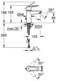 GROHE 32277002 - Baterie pentru lavoar START, mărimea S, crom lucios