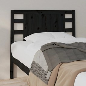 Tablie de pat, negru, 96x4x100 cm, lemn masiv de pin 1, Negru, 96 x 4 x 100 cm