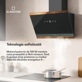 FlashLine 60 hotă de bucătărie, A++, 524 m³/h, 3 trepte, touch control, silențioasă, LED, evacuare/recirculare, 100 W