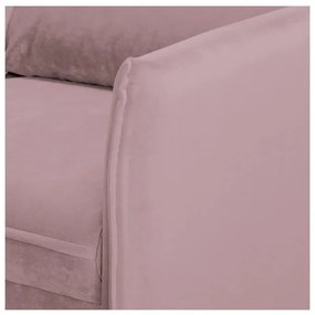 Canapea mov lavandă cu tapițerie din catifea 138 cm Juli – Ropez