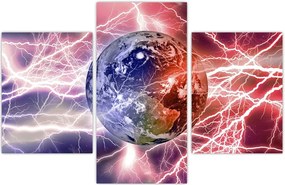 Tablou - Globul pământen în curenți (90x60 cm)
